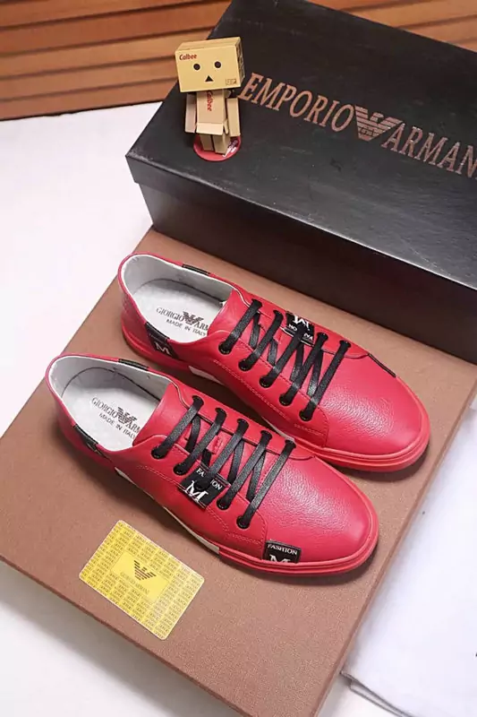 armani exchange chaussures online uk  fashion cowhide skateboard bottom rouge
